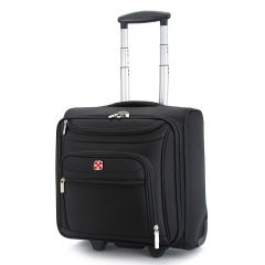 高档防震商务牛津布可登机旅行箱巴克军刀拉杆箱LOGO新 黑色